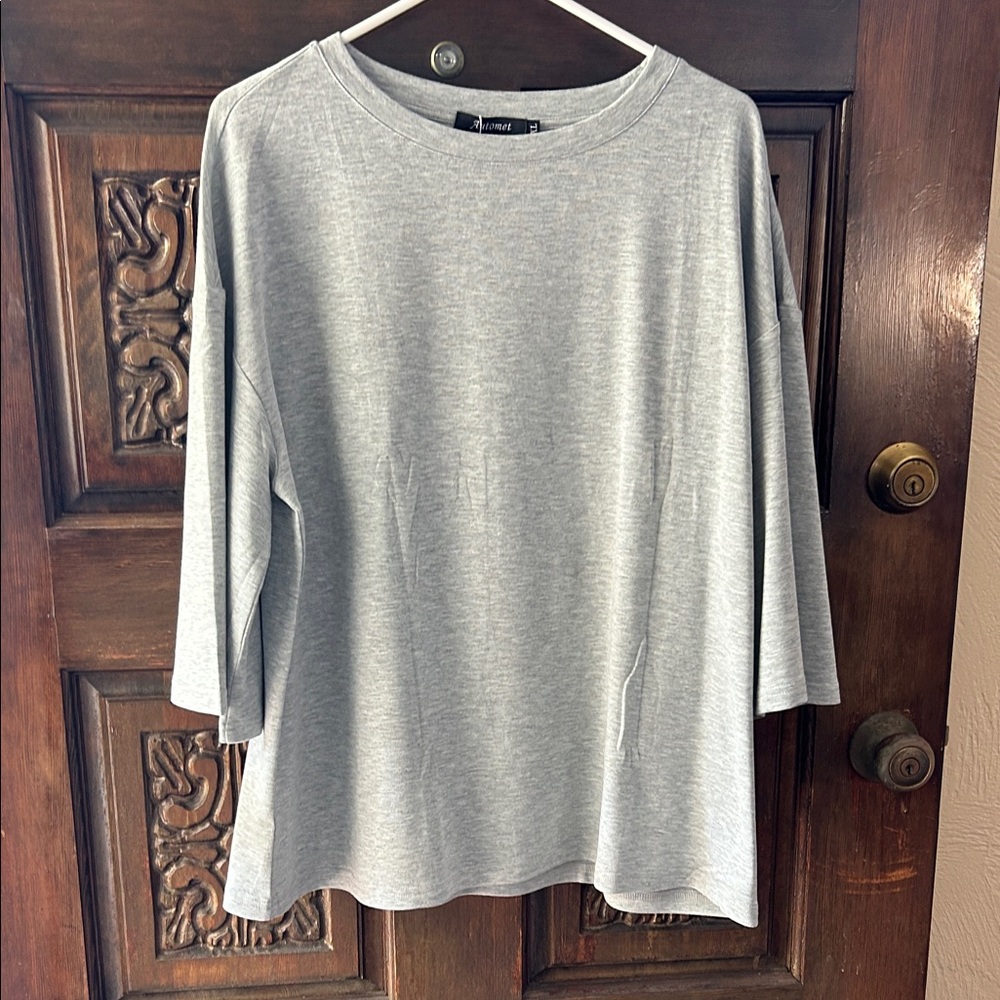 Classic Gray Long Sleeve Women's Top